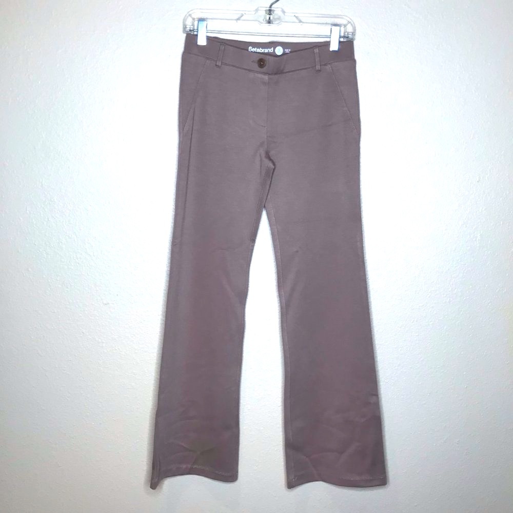 BETABRAND Taupe Pull on Pants